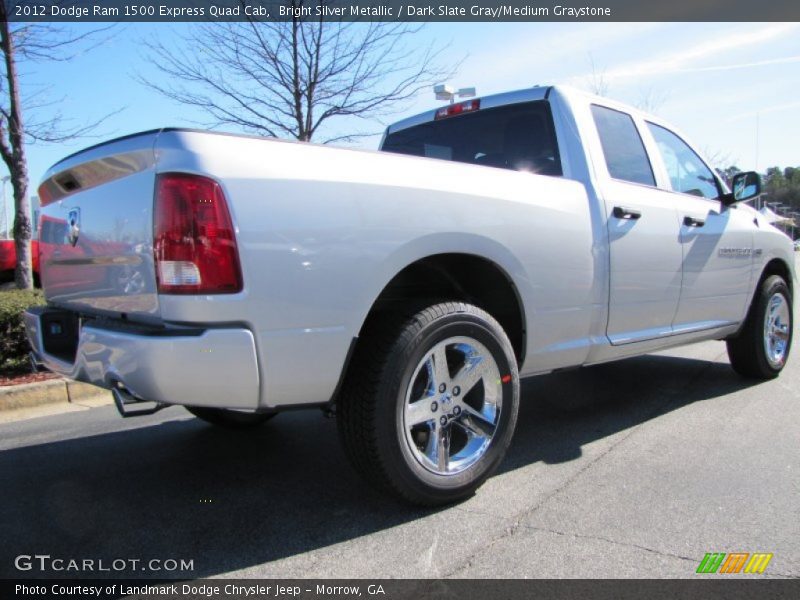 Bright Silver Metallic / Dark Slate Gray/Medium Graystone 2012 Dodge Ram 1500 Express Quad Cab