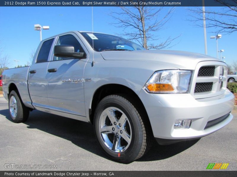 Bright Silver Metallic / Dark Slate Gray/Medium Graystone 2012 Dodge Ram 1500 Express Quad Cab