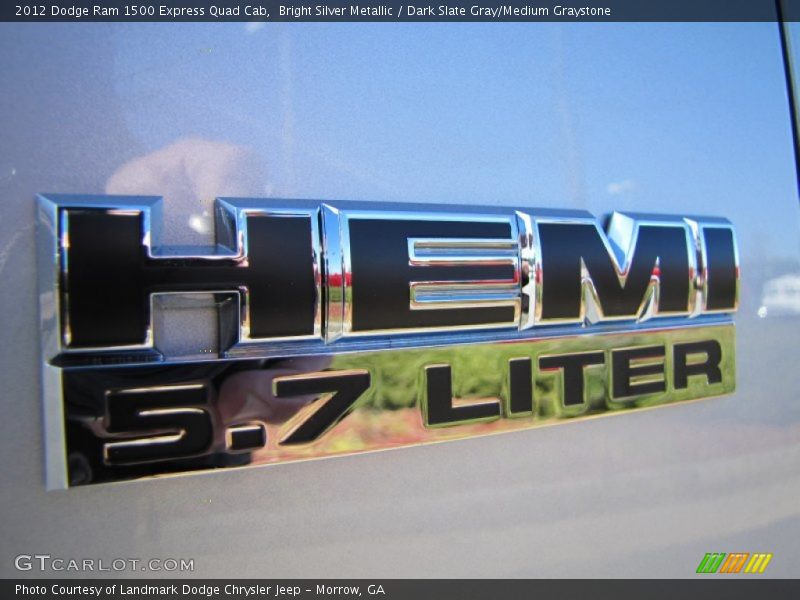 Bright Silver Metallic / Dark Slate Gray/Medium Graystone 2012 Dodge Ram 1500 Express Quad Cab