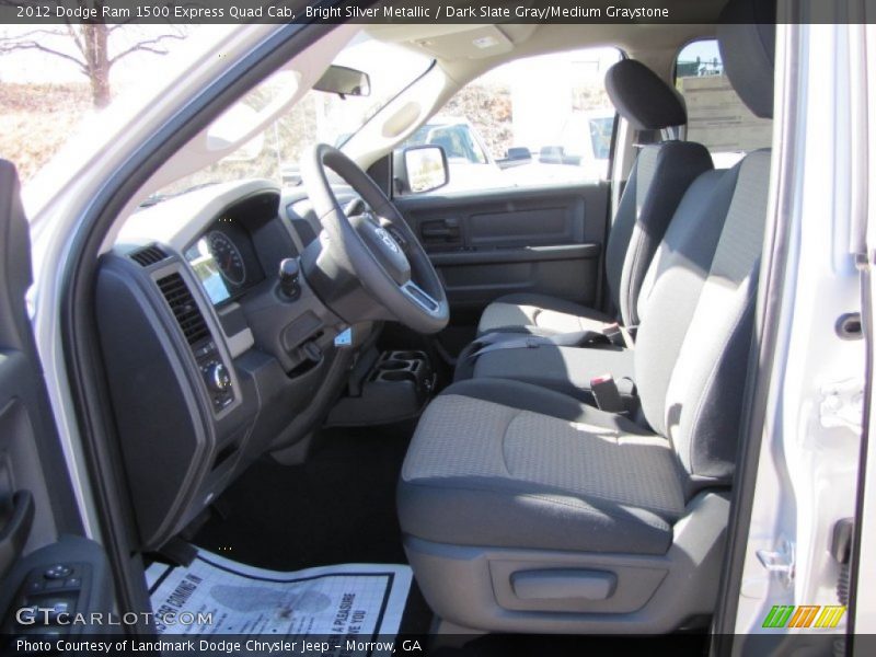Bright Silver Metallic / Dark Slate Gray/Medium Graystone 2012 Dodge Ram 1500 Express Quad Cab
