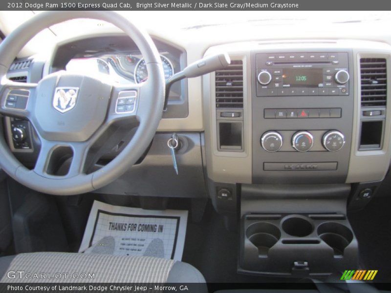 Bright Silver Metallic / Dark Slate Gray/Medium Graystone 2012 Dodge Ram 1500 Express Quad Cab