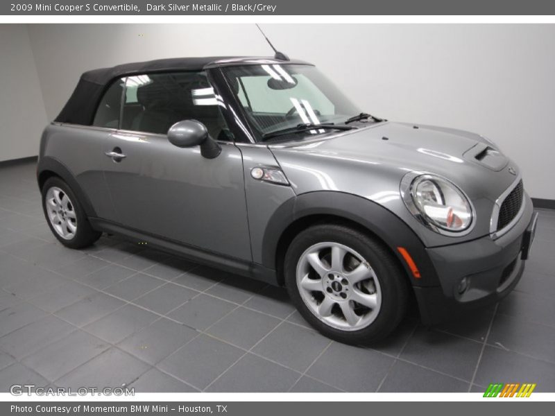 Dark Silver Metallic / Black/Grey 2009 Mini Cooper S Convertible