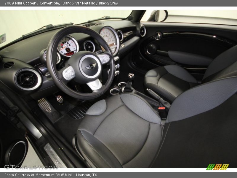 Dark Silver Metallic / Black/Grey 2009 Mini Cooper S Convertible