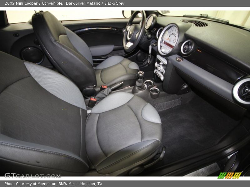 Dark Silver Metallic / Black/Grey 2009 Mini Cooper S Convertible