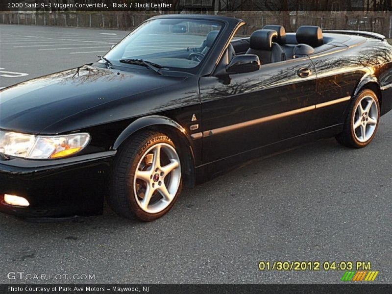 Black / Black Leather 2000 Saab 9-3 Viggen Convertible