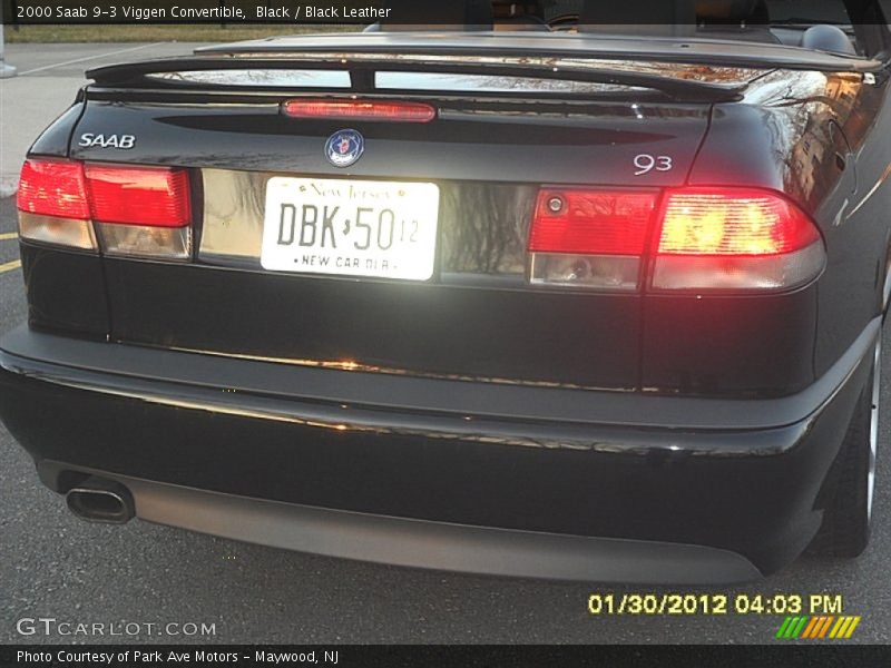 Black / Black Leather 2000 Saab 9-3 Viggen Convertible