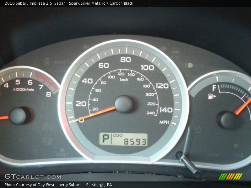 Spark Silver Metallic / Carbon Black 2010 Subaru Impreza 2.5i Sedan