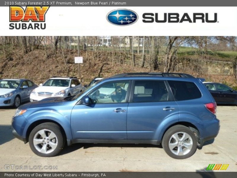 Newport Blue Pearl / Platinum 2010 Subaru Forester 2.5 XT Premium