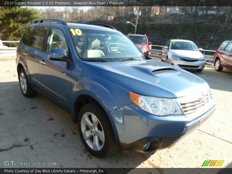 Newport Blue Pearl / Platinum 2010 Subaru Forester 2.5 XT Premium