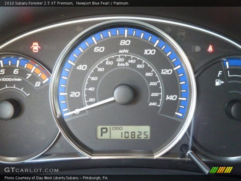 Newport Blue Pearl / Platinum 2010 Subaru Forester 2.5 XT Premium
