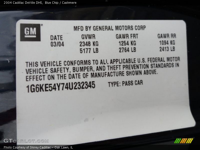 Blue Chip / Cashmere 2004 Cadillac DeVille DHS