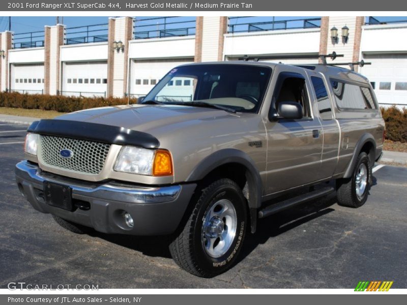 Harvest Gold Metallic / Medium Prairie Tan 2001 Ford Ranger XLT SuperCab 4x4