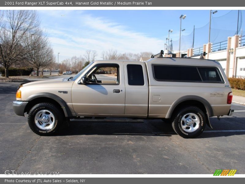 Harvest Gold Metallic / Medium Prairie Tan 2001 Ford Ranger XLT SuperCab 4x4