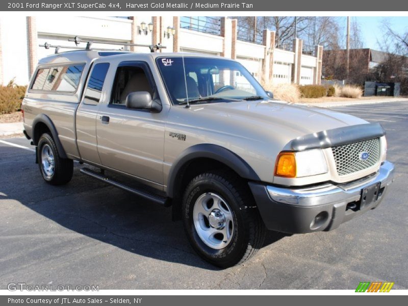 Harvest Gold Metallic / Medium Prairie Tan 2001 Ford Ranger XLT SuperCab 4x4