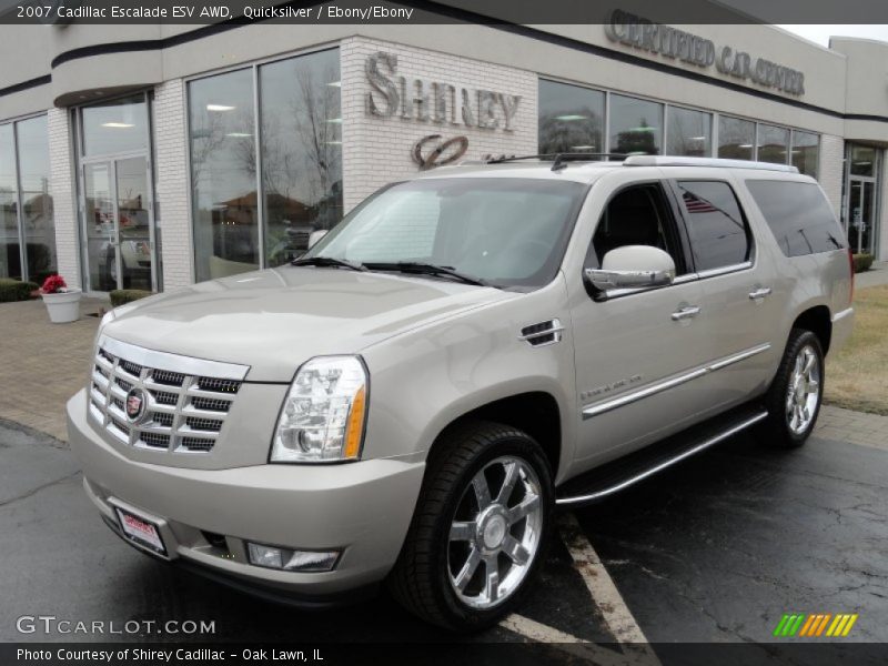 Quicksilver / Ebony/Ebony 2007 Cadillac Escalade ESV AWD