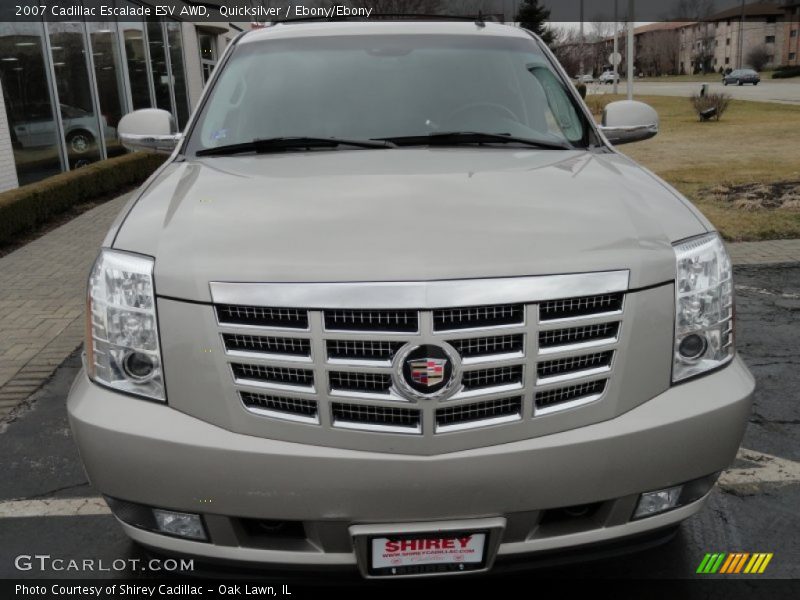 Quicksilver / Ebony/Ebony 2007 Cadillac Escalade ESV AWD