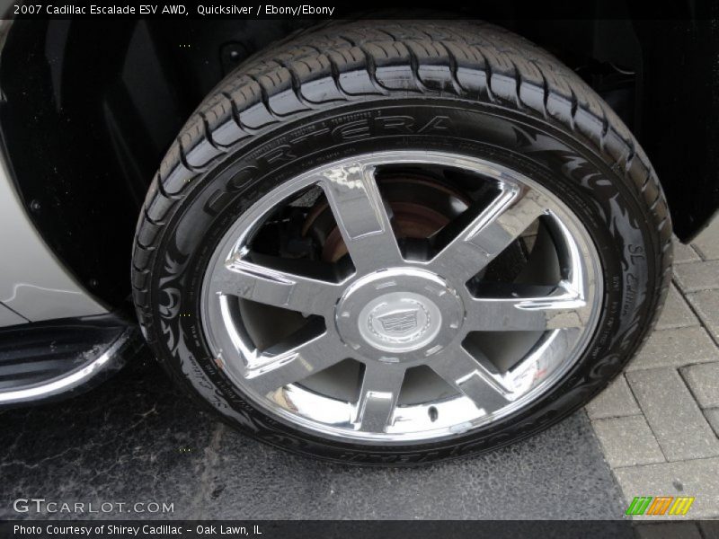 Quicksilver / Ebony/Ebony 2007 Cadillac Escalade ESV AWD