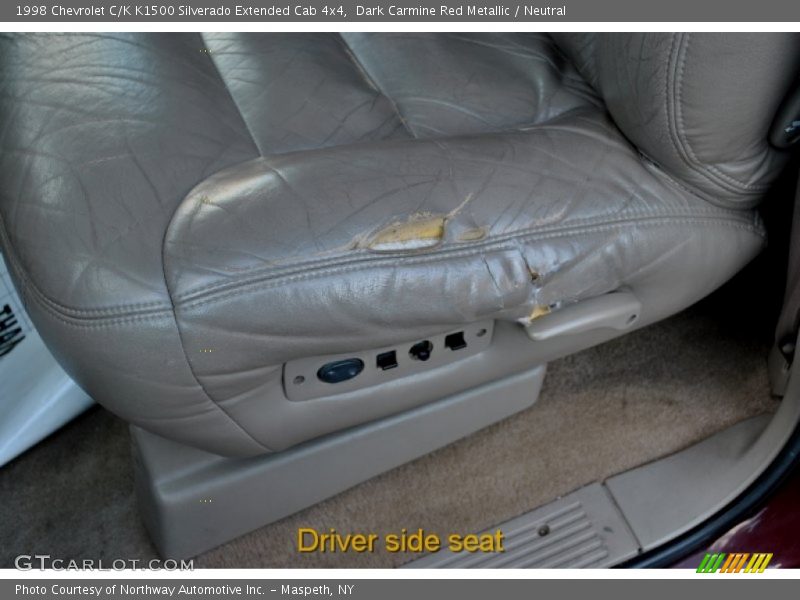 Dark Carmine Red Metallic / Neutral 1998 Chevrolet C/K K1500 Silverado Extended Cab 4x4