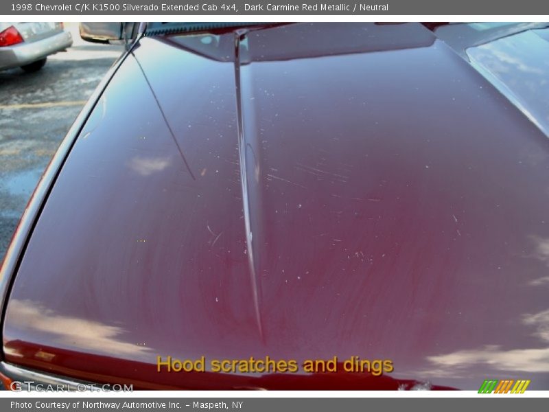 Dark Carmine Red Metallic / Neutral 1998 Chevrolet C/K K1500 Silverado Extended Cab 4x4