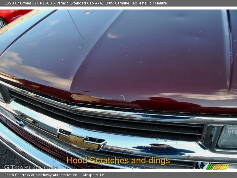 Dark Carmine Red Metallic / Neutral 1998 Chevrolet C/K K1500 Silverado Extended Cab 4x4