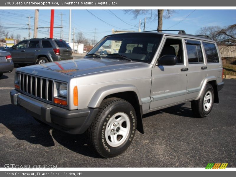 Silverstone Metallic / Agate Black 2000 Jeep Cherokee Sport 4x4