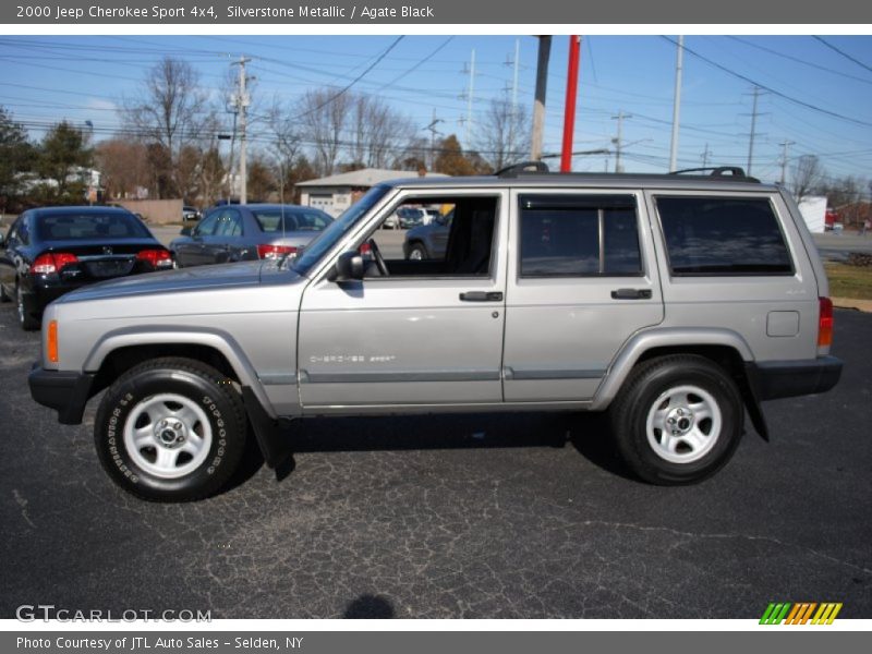 Silverstone Metallic / Agate Black 2000 Jeep Cherokee Sport 4x4