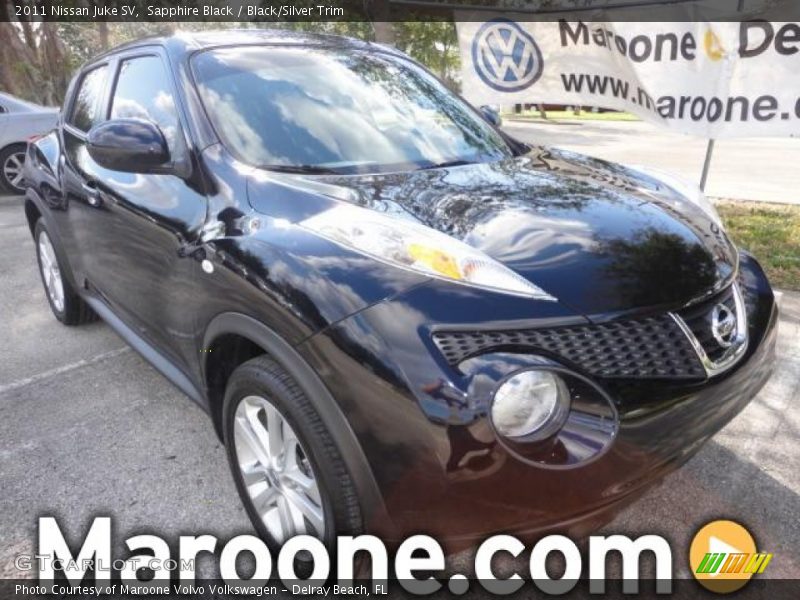 Sapphire Black / Black/Silver Trim 2011 Nissan Juke SV