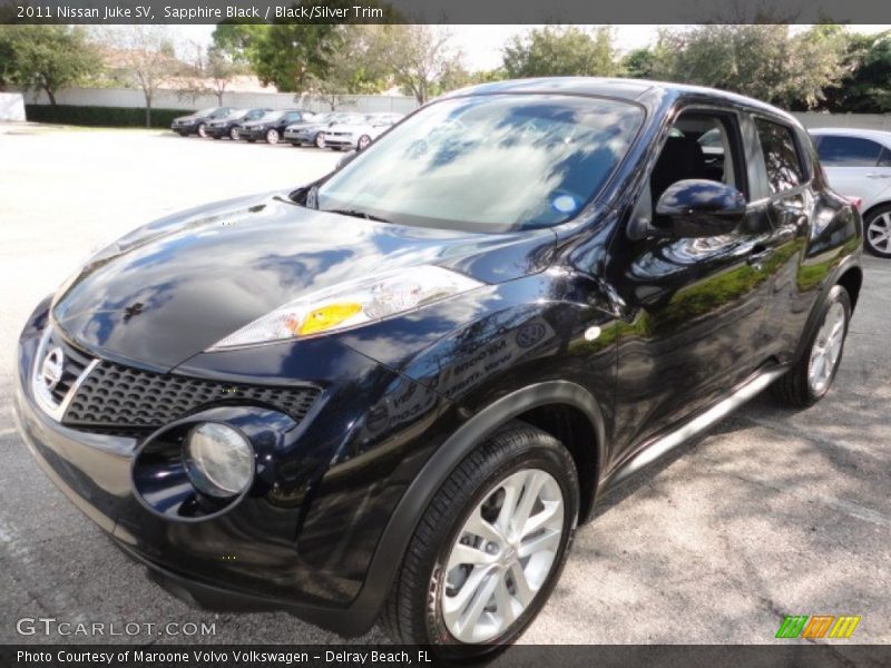 Sapphire Black / Black/Silver Trim 2011 Nissan Juke SV