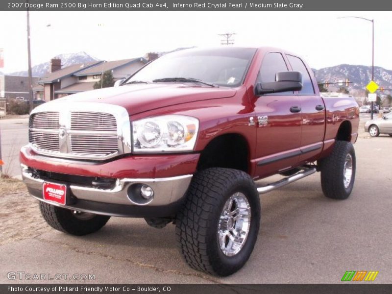 Inferno Red Crystal Pearl / Medium Slate Gray 2007 Dodge Ram 2500 Big Horn Edition Quad Cab 4x4