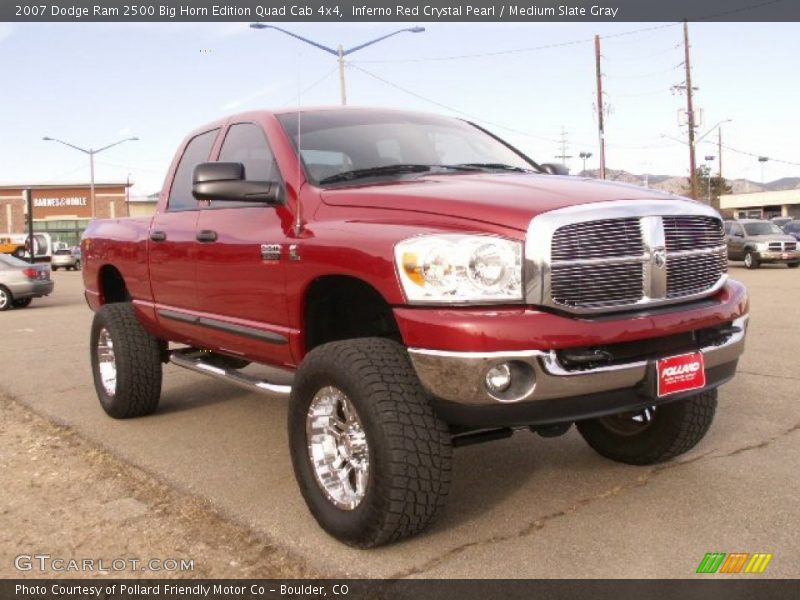 Inferno Red Crystal Pearl / Medium Slate Gray 2007 Dodge Ram 2500 Big Horn Edition Quad Cab 4x4
