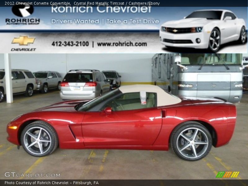 Crystal Red Metallic Tintcoat / Cashmere/Ebony 2012 Chevrolet Corvette Convertible