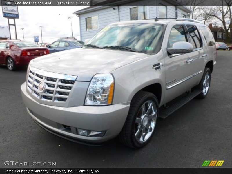 Quicksilver / Ebony 2008 Cadillac Escalade AWD