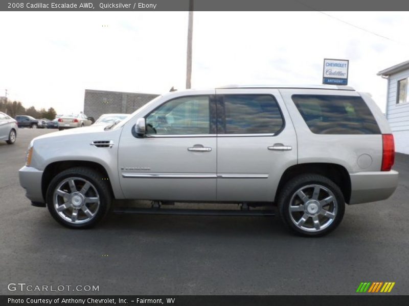 Quicksilver / Ebony 2008 Cadillac Escalade AWD
