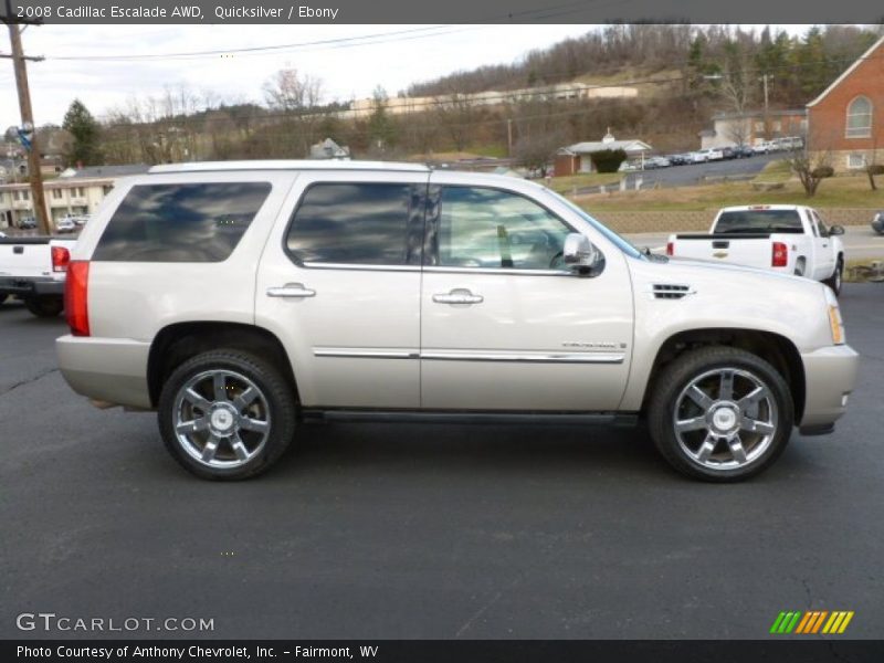 Quicksilver / Ebony 2008 Cadillac Escalade AWD
