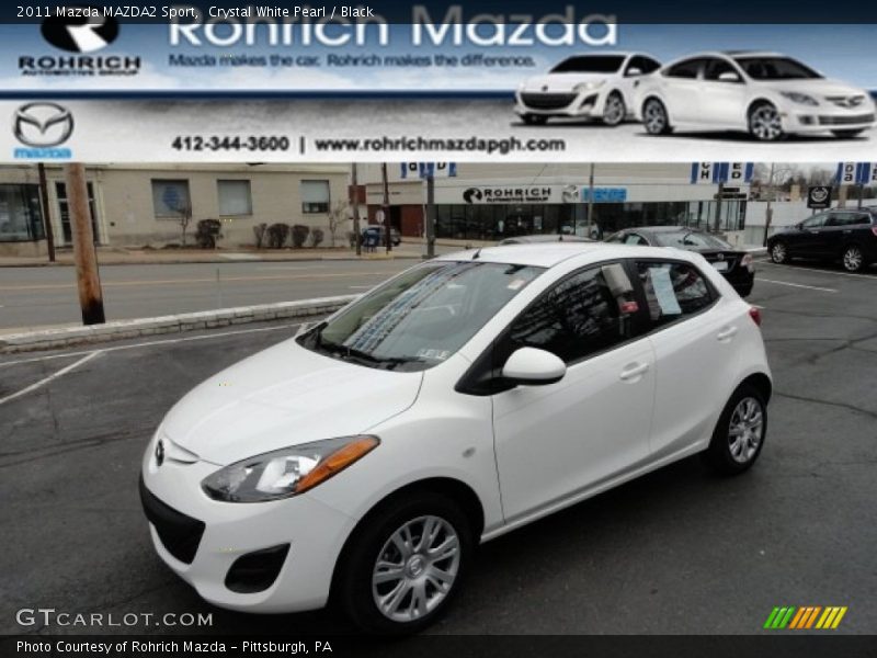 Crystal White Pearl / Black 2011 Mazda MAZDA2 Sport
