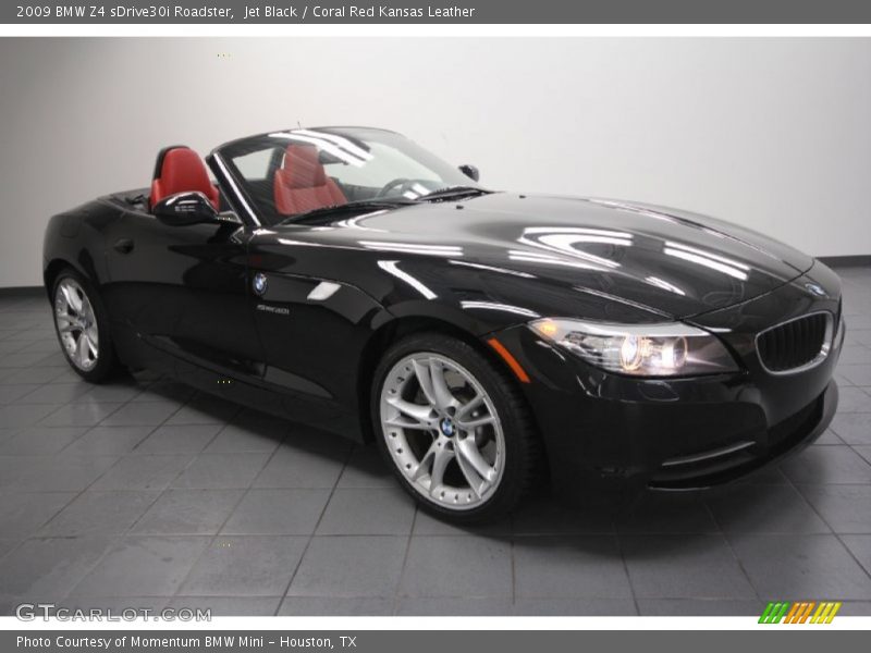 Jet Black / Coral Red Kansas Leather 2009 BMW Z4 sDrive30i Roadster