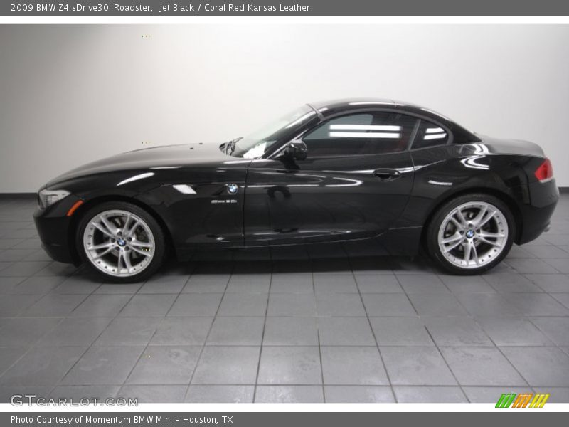 Jet Black / Coral Red Kansas Leather 2009 BMW Z4 sDrive30i Roadster