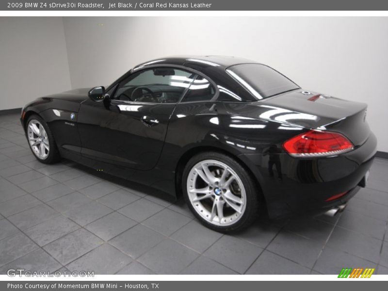 Jet Black / Coral Red Kansas Leather 2009 BMW Z4 sDrive30i Roadster