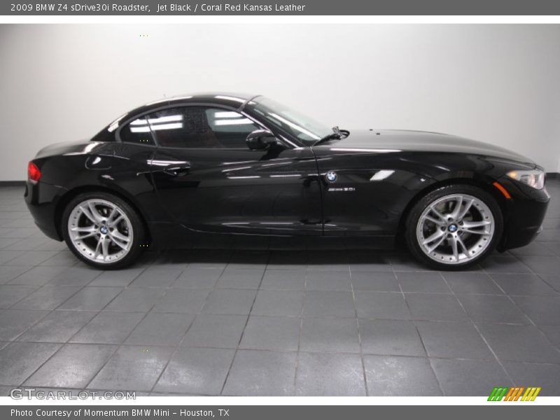 Jet Black / Coral Red Kansas Leather 2009 BMW Z4 sDrive30i Roadster