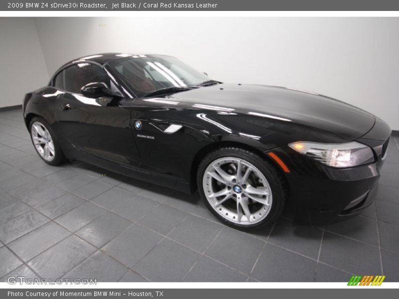 Jet Black / Coral Red Kansas Leather 2009 BMW Z4 sDrive30i Roadster