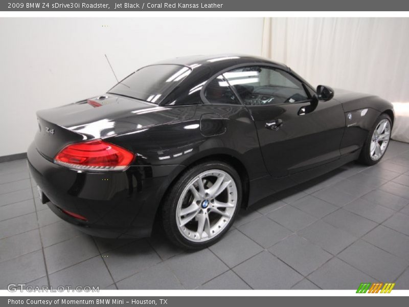 Jet Black / Coral Red Kansas Leather 2009 BMW Z4 sDrive30i Roadster