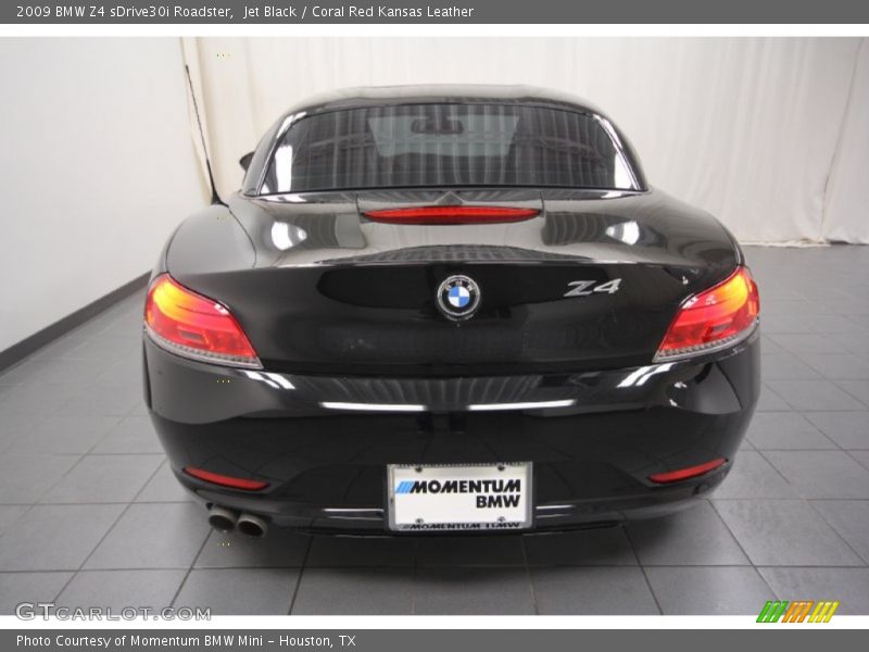 Jet Black / Coral Red Kansas Leather 2009 BMW Z4 sDrive30i Roadster