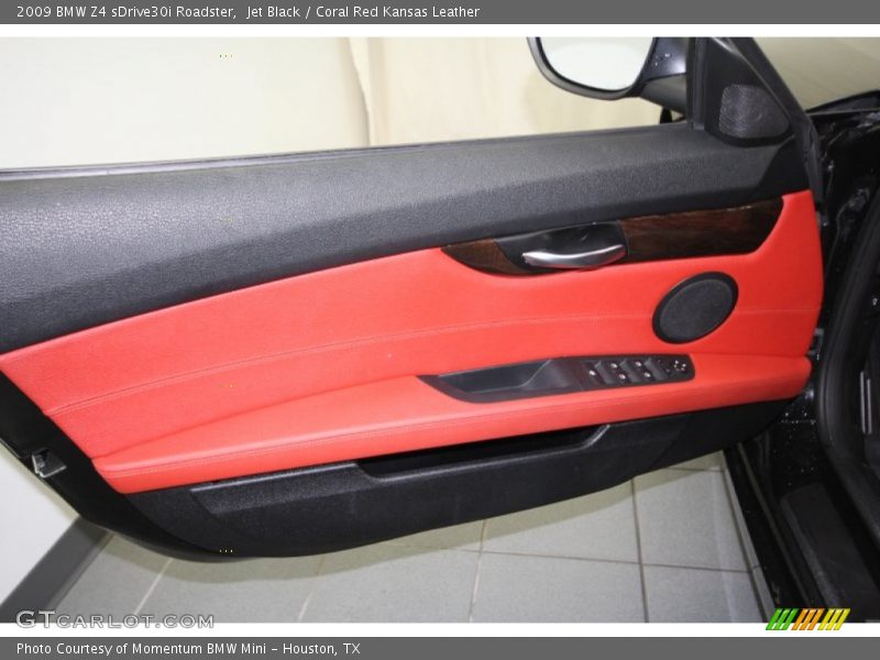Jet Black / Coral Red Kansas Leather 2009 BMW Z4 sDrive30i Roadster