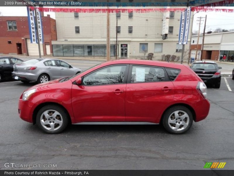 Red Hot Metallic / Ebony 2009 Pontiac Vibe
