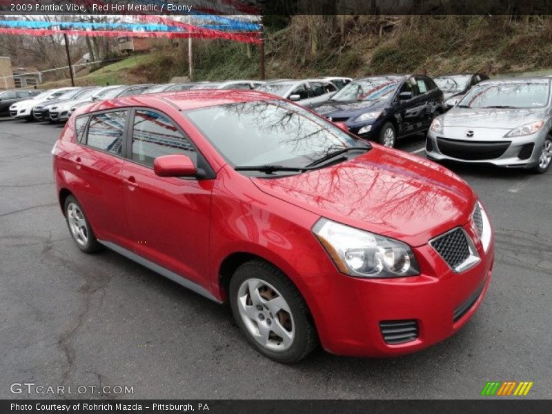 Red Hot Metallic / Ebony 2009 Pontiac Vibe