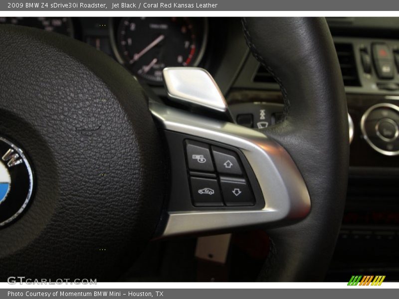 Jet Black / Coral Red Kansas Leather 2009 BMW Z4 sDrive30i Roadster