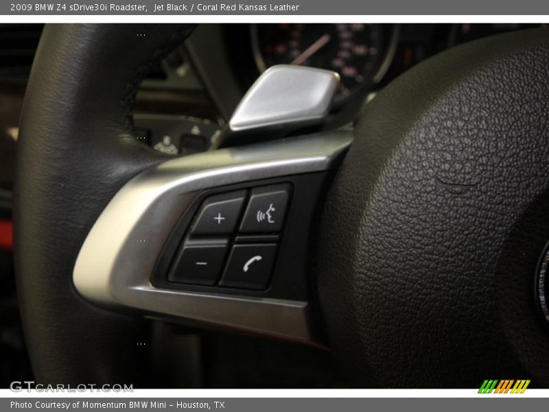 Jet Black / Coral Red Kansas Leather 2009 BMW Z4 sDrive30i Roadster