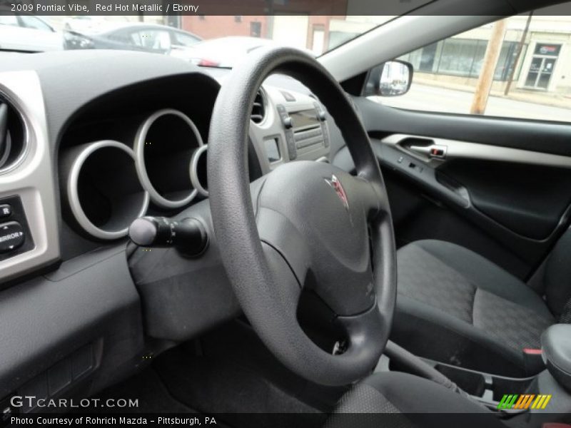 Red Hot Metallic / Ebony 2009 Pontiac Vibe