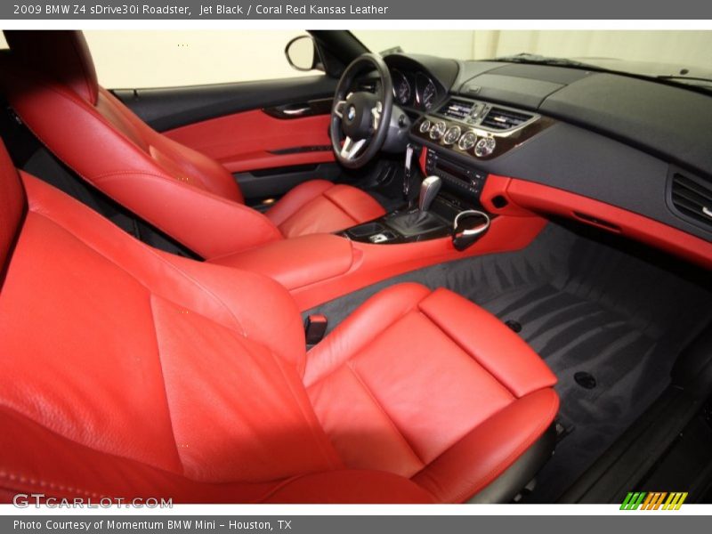 Jet Black / Coral Red Kansas Leather 2009 BMW Z4 sDrive30i Roadster