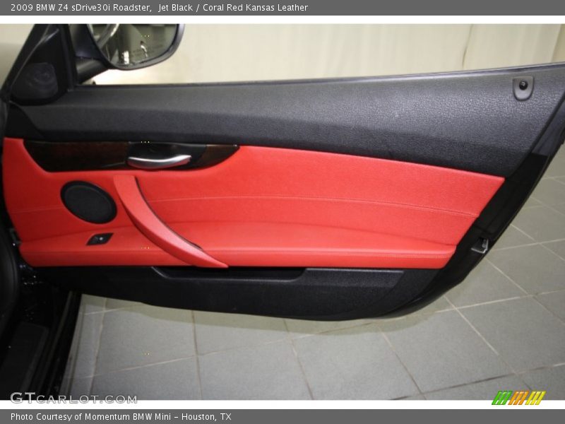 Jet Black / Coral Red Kansas Leather 2009 BMW Z4 sDrive30i Roadster